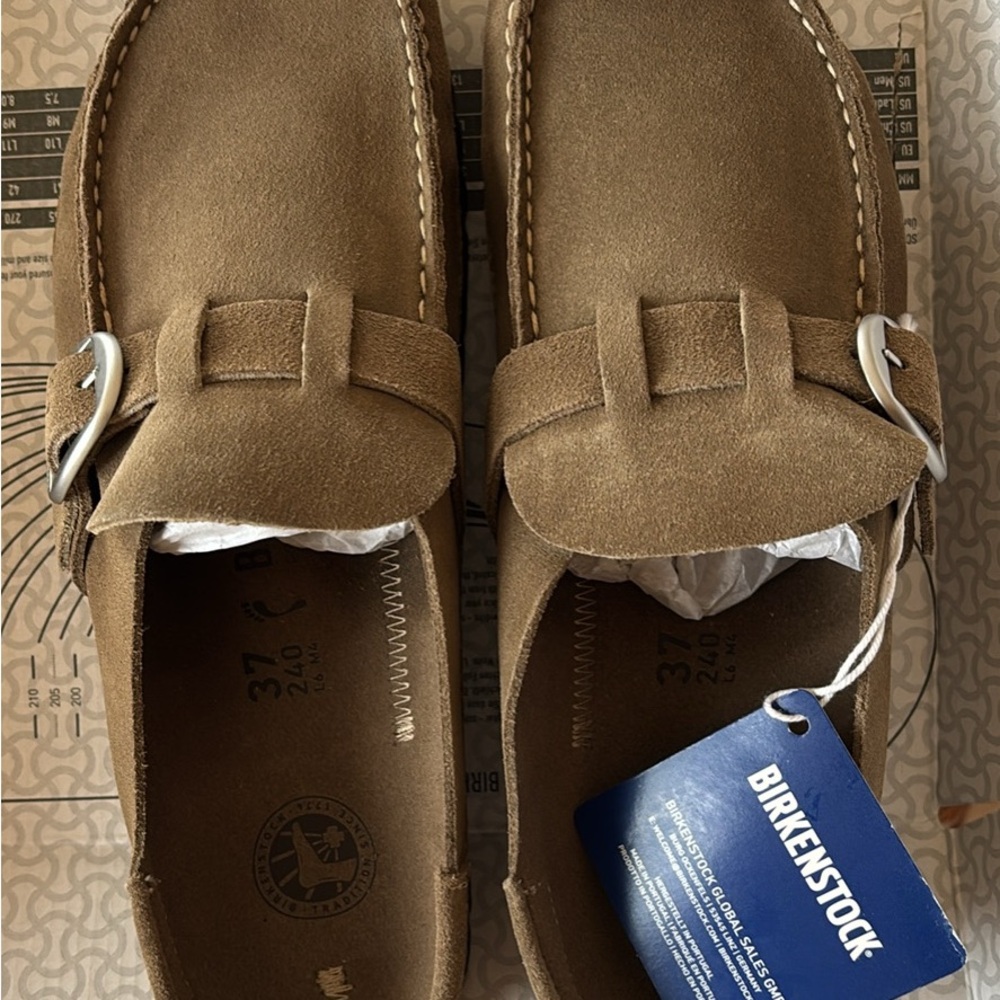 Birkenstock Brown Suede Mules
